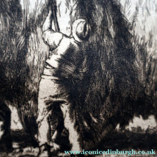 Load image into Gallery viewer, ORIGINAL ETCHING: Carting Hay (1928) by Charles Frederick Tunnicliffe. Pencil Signed &amp; FRAMED
