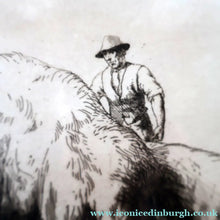 Load image into Gallery viewer, ORIGINAL ETCHING: Carting Hay (1928) by Charles Frederick Tunnicliffe. Pencil Signed &amp; FRAMED
