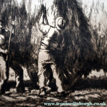 Load image into Gallery viewer, ORIGINAL ETCHING: Carting Hay (1928) by Charles Frederick Tunnicliffe. Pencil Signed &amp; FRAMED
