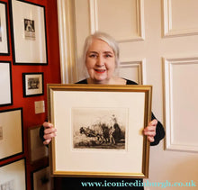 Load image into Gallery viewer, ORIGINAL ETCHING: Carting Hay (1928) by Charles Frederick Tunnicliffe. Pencil Signed &amp; FRAMED
