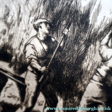 Load image into Gallery viewer, ORIGINAL ETCHING: Carting Hay (1928) by Charles Frederick Tunnicliffe. Pencil Signed &amp; FRAMED
