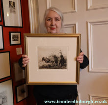 Load image into Gallery viewer, ORIGINAL ETCHING: Carting Hay (1928) by Charles Frederick Tunnicliffe. Pencil Signed &amp; FRAMED
