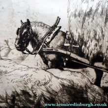 Load image into Gallery viewer, ORIGINAL ETCHING: Carting Hay (1928) by Charles Frederick Tunnicliffe. Pencil Signed &amp; FRAMED
