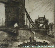 Load image into Gallery viewer, Original Etching &amp; Drypoint Entitled The Tower Bridge London by W.R. Wyllie - British Prints
