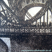 Load image into Gallery viewer, Original Etching from the Tower Bridge Looking to the South Bank, London by Wyllie
