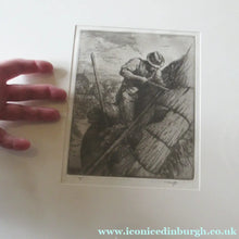 Load image into Gallery viewer, Charles Tunnicliffe Pencil Signed Etching The Thatcher 1927

