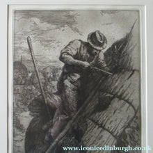 Load image into Gallery viewer, Charles Tunnicliffe Pencil Signed Etching The Thatcher 1927

