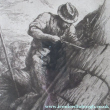 Load image into Gallery viewer, Charles Tunnicliffe Pencil Signed Etching The Thatcher 1927

