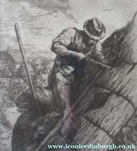 Load image into Gallery viewer, Charles Tunnicliffe Pencil Signed Etching The Thatcher 1927
