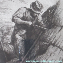 Load image into Gallery viewer, Charles Tunnicliffe Pencil Signed Etching The Thatcher 1927
