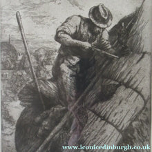 Load image into Gallery viewer, Charles Tunnicliffe Pencil Signed Etching The Thatcher 1927
