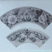 Load image into Gallery viewer, ORIGINAL GEORGIAN Watercolour.  RARE Early 19th Century Grisaille Floral Designs for Plate Border Decorations: G
