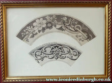 Load image into Gallery viewer, ORIGINAL GEORGIAN Watercolour.  RARE Early 19th Century Grisaille Floral Designs for Plate Border Decorations: H

