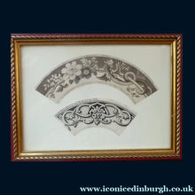 Load image into Gallery viewer, ORIGINAL GEORGIAN Watercolour.  RARE Early 19th Century Grisaille Floral Designs for Plate Border Decorations: H
