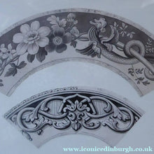 Load image into Gallery viewer, ORIGINAL GEORGIAN Watercolour.  RARE Early 19th Century Grisaille Floral Designs for Plate Border Decorations: H

