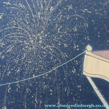 Load image into Gallery viewer, Antique Mughal Style Watercolour Painting. Couple in Moonlight with Firework Display
