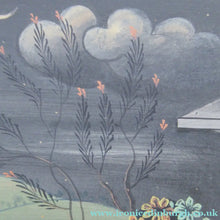 Load image into Gallery viewer, Antique Mughal Style Watercolour on Paper. Courting Couple in the Moonlight
