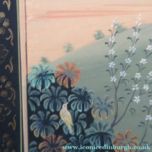 Load image into Gallery viewer, Mughal Style Indian Watercolour Painting on Paper. Romantic Couple Walking in a Garden
