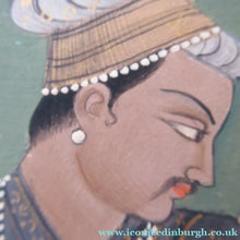 Load image into Gallery viewer, Mughal Style Indian Watercolour Painting on Paper. Romantic Couple Walking in a Garden

