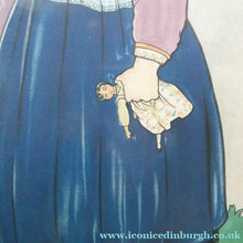 Load image into Gallery viewer, Original Large 1930s Colour Lithograph by Rie Cramer (1887-1977). Two Girls in Traditional Dutch Costume
