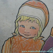 Load image into Gallery viewer, Original Large 1930s Colour Lithograph by Rie Cramer (1887-1977). Two Girls in Traditional Dutch Costume
