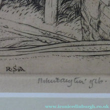 Load image into Gallery viewer, ORIGINAL Line Engraving by Robert Sargent Austin. The Pack Bridge, Aylestone, Leicestershire. Pencil signed and dated 1926
