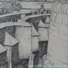 Load image into Gallery viewer, ORIGINAL Line Engraving by Robert Sargent Austin. The Pack Bridge, Aylestone, Leicestershire. Pencil signed and dated 1926
