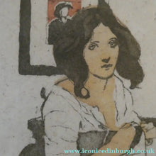 Load image into Gallery viewer, Original Pencil Signed Colour Etching &amp; Aquatint by William Lee Hankey. The Patchwork Quilt; c 1910. FRAMED
