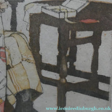 Load image into Gallery viewer, Original Pencil Signed Colour Etching &amp; Aquatint by William Lee Hankey. The Patchwork Quilt; c 1910. FRAMED
