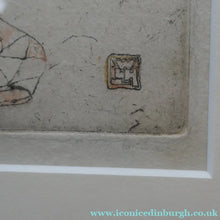 Load image into Gallery viewer, Original Pencil Signed Colour Etching &amp; Aquatint by William Lee Hankey. The Patchwork Quilt; c 1910. FRAMED
