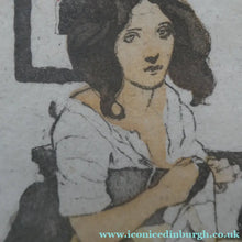 Load image into Gallery viewer, Original Pencil Signed Colour Etching &amp; Aquatint by William Lee Hankey. The Patchwork Quilt; c 1910. FRAMED
