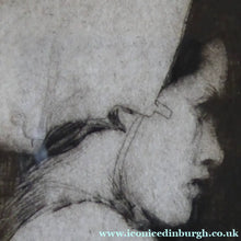 Load image into Gallery viewer, William Lee Hankey Etching Drypoint The Prayer Breton Peasant Girl
