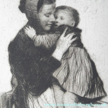 Load image into Gallery viewer, Original Pencil Signed Etching: William Lee Hankey. Mother and Child; 1920s
