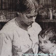 Load image into Gallery viewer, Original Pencil Signed Etching: William Lee Hankey. Preparing the Meal; 1920s
