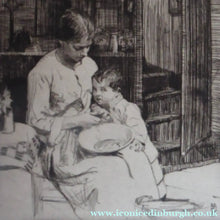 Load image into Gallery viewer, Original Pencil Signed Etching: William Lee Hankey. Preparing the Meal; 1920s
