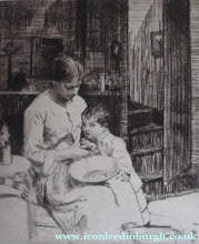 Load image into Gallery viewer, Original Pencil Signed Etching: William Lee Hankey. Preparing the Meal; 1920s - British Prints
