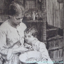 Load image into Gallery viewer, Original Pencil Signed Etching: William Lee Hankey. Preparing the Meal; 1920s
