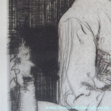 Load image into Gallery viewer, Original Pencil Signed Etching: William Lee Hankey. Preparing the Meal; 1920s
