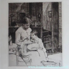 Load image into Gallery viewer, Original Pencil Signed Etching: William Lee Hankey. Preparing the Meal; 1920s
