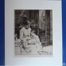 Load image into Gallery viewer, Original Pencil Signed Etching: William Lee Hankey. Preparing the Meal; 1920s
