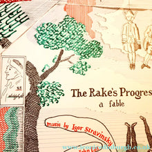Load image into Gallery viewer, 1980s DAVID HOCKNEY "A Rake's Progress" Poster for "An Exhibition of Costume Drawings at the Ashmolean Museum"
