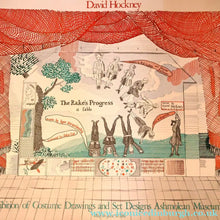 Load image into Gallery viewer, 1980s DAVID HOCKNEY "A Rake's Progress" Poster for "An Exhibition of Costume Drawings at the Ashmolean Museum"
