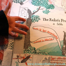 Load image into Gallery viewer, 1980s DAVID HOCKNEY "A Rake's Progress" Poster for "An Exhibition of Costume Drawings at the Ashmolean Museum"
