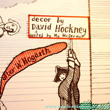 Load image into Gallery viewer, 1980s DAVID HOCKNEY "A Rake's Progress" Poster for "An Exhibition of Costume Drawings at the Ashmolean Museum"

