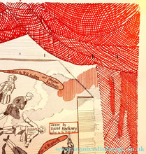 Load image into Gallery viewer, 1980s DAVID HOCKNEY "A Rake's Progress" Poster for "An Exhibition of Costume Drawings at the Ashmolean Museum"
