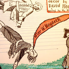 Load image into Gallery viewer, 1980s DAVID HOCKNEY "A Rake's Progress" Poster for "An Exhibition of Costume Drawings at the Ashmolean Museum"
