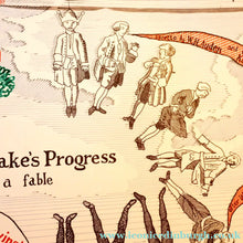 Load image into Gallery viewer, 1980s DAVID HOCKNEY "A Rake's Progress" Poster for "An Exhibition of Costume Drawings at the Ashmolean Museum"
