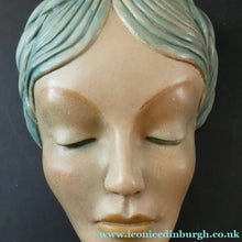 Load image into Gallery viewer, Art Deco 1930s Wall Mask G. Leonardi Hollywood Glamour Marlene Dietrich Style Portrai
