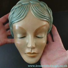 Load image into Gallery viewer, Art Deco 1930s Wall Mask G. Leonardi Hollywood Glamour Marlene Dietrich Style Portrai
