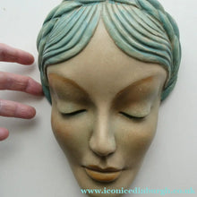 Load image into Gallery viewer, Art Deco 1930s Wall Mask G. Leonardi Hollywood Glamour Marlene Dietrich Style Portrai
